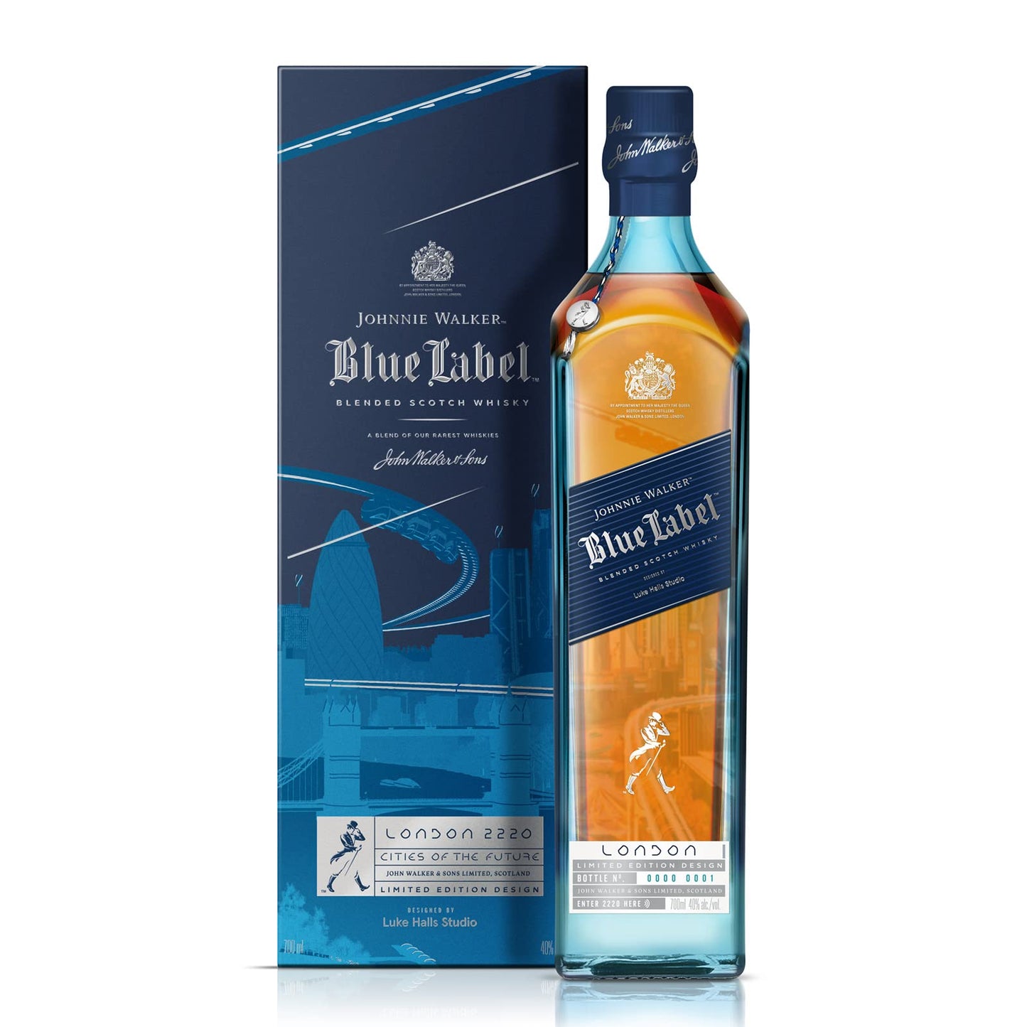 Johnnie Walker Blue Label Nomad Cities Mars 40° 70 cl + Estuche (4 botellas)