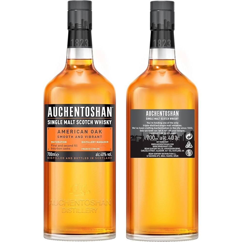 Auchentoshan American Oak 40° 70 cl + GBX (6 botellas)
