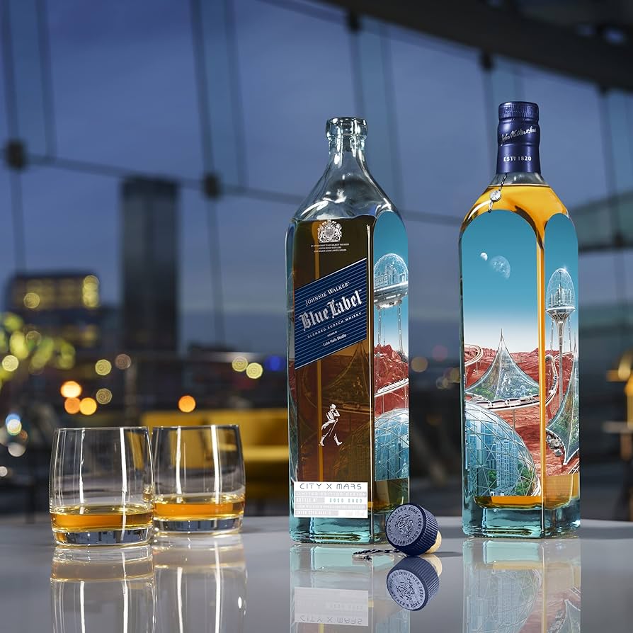 Johnnie Walker Blue Label Nomad Cities Mars 40° 70 cl + Estuche (4 botellas)