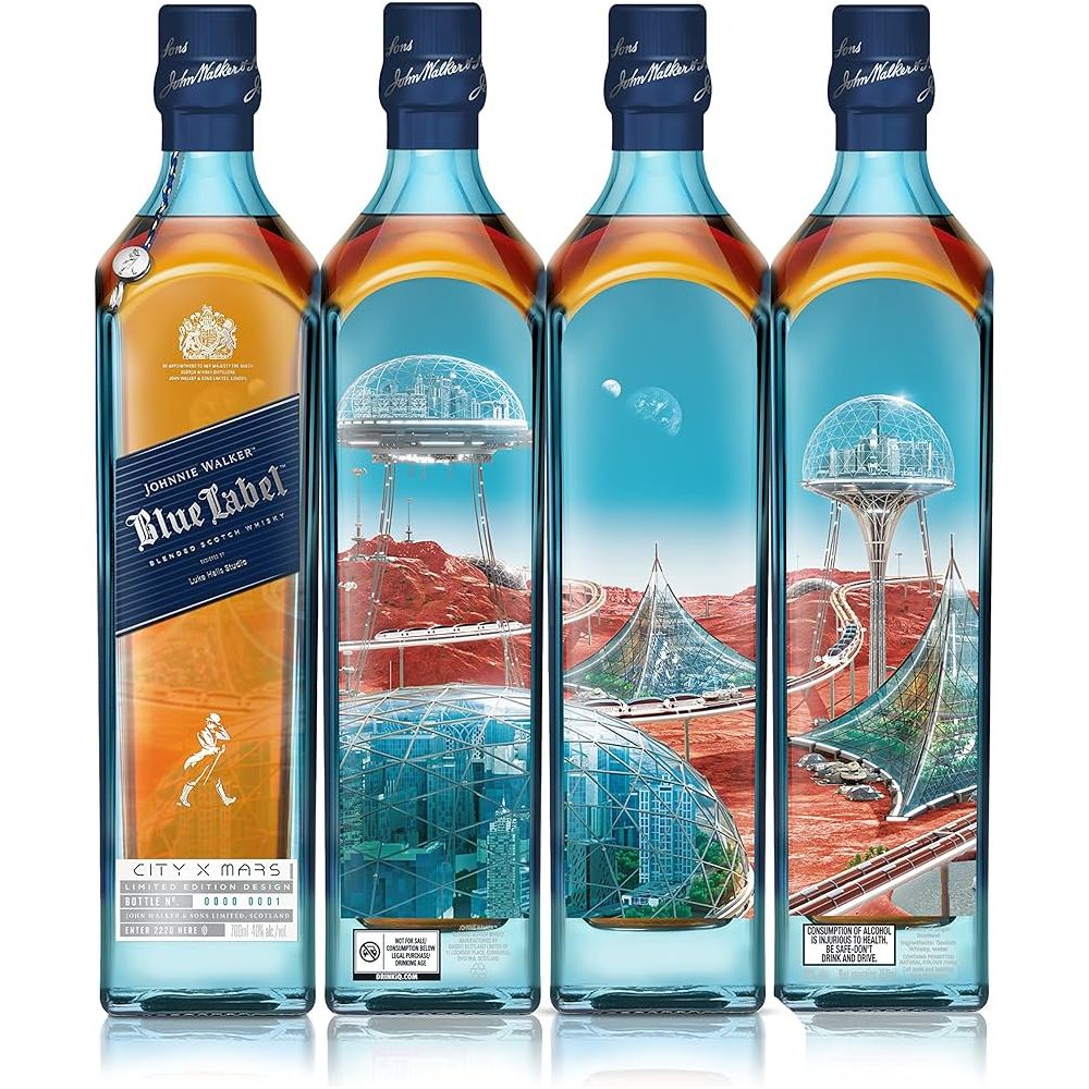 Johnnie Walker Blue Label Nomad Cities Mars 40° 70 cl + Estuche (4 botellas)