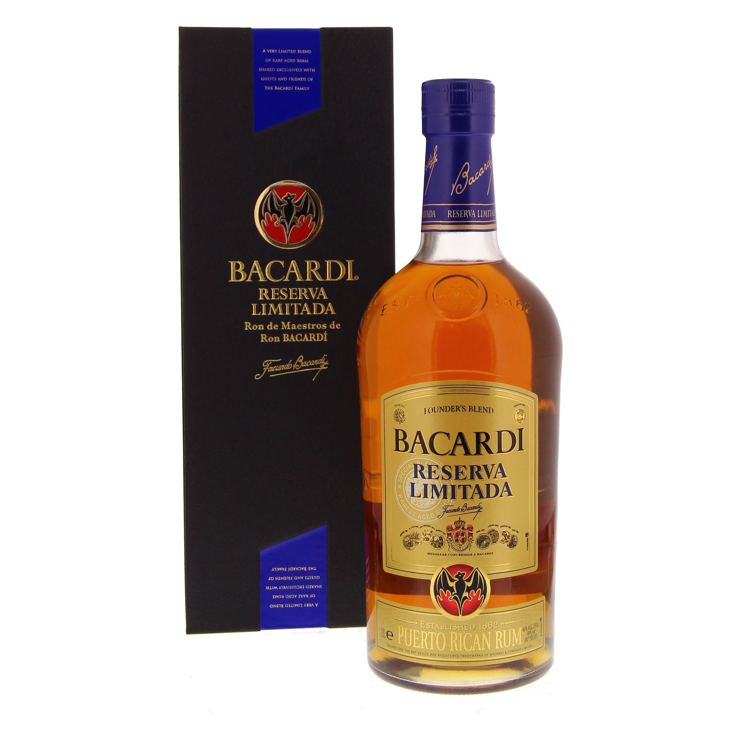 Bacardi Reserva Limitada 40° 1L + GBX (6 botellas)