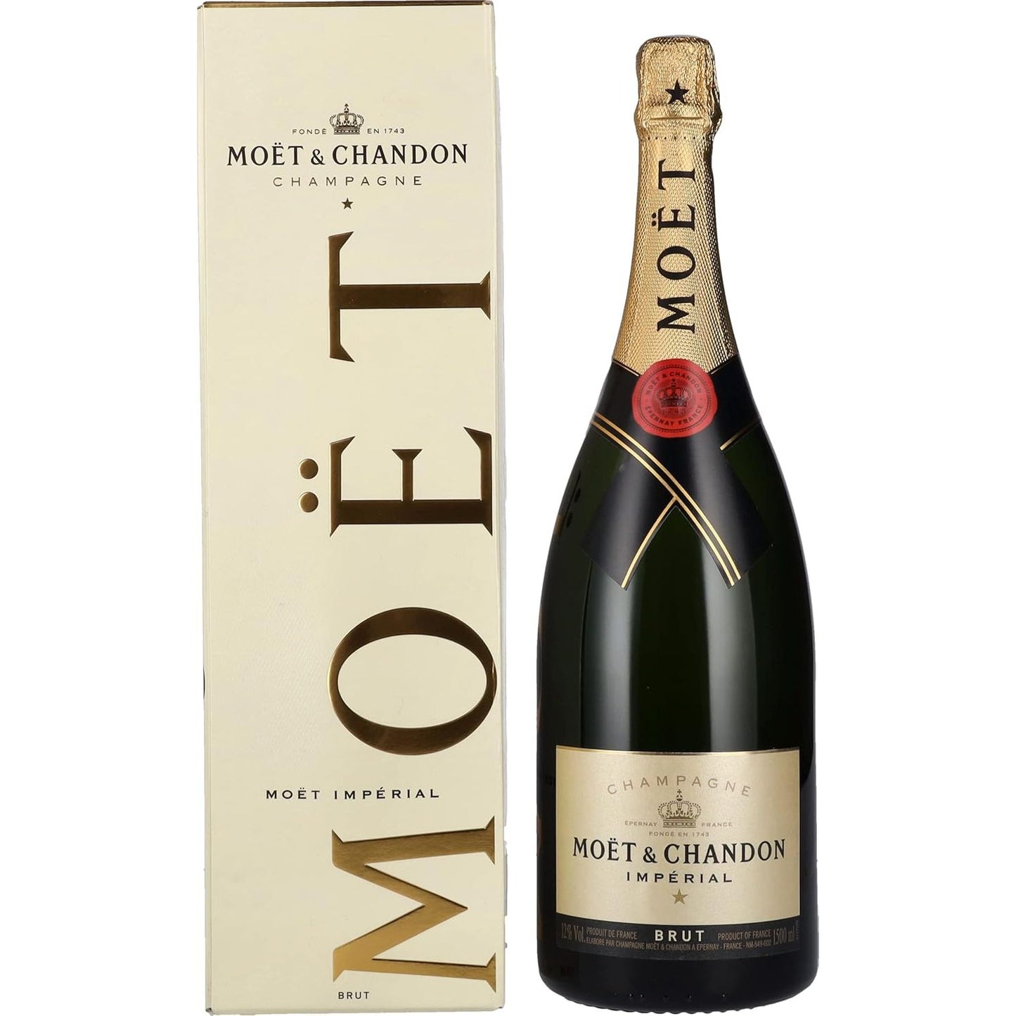 Moët & Chandon Impérial Brut 1.5 L + GBX (3 botellas)