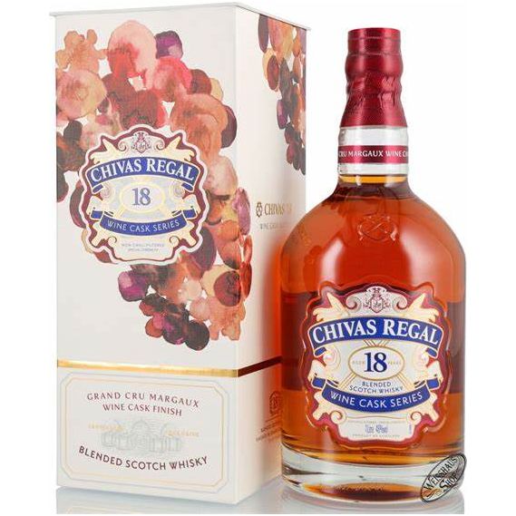 Chivas Regal 18 YO Grand Cru Margaux Wine Cask Whisky 48% 100cl + GBX (6 botellas)