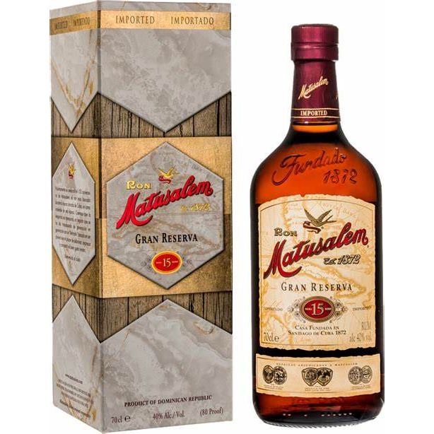 Matusalem 15 YO Rum 40% 70cl + GBX (6 botellas)