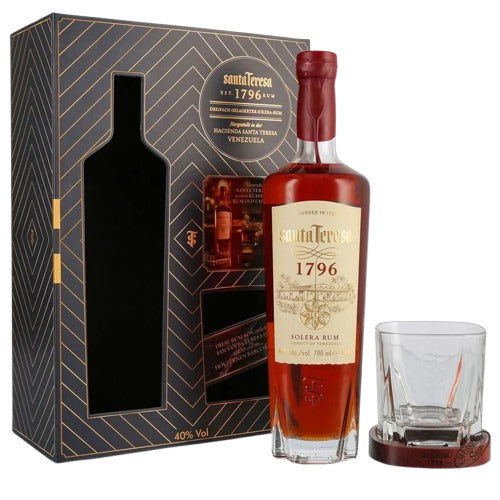 Santa Teresa 1796 Ron Antiguo de Solera + 1 glass 40° 70 cl + GBX (6 botellas)