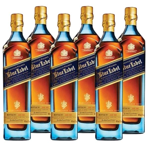 Johnnie Walker Blue Label 40° 70 cl + Estuche (6 botellas)