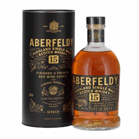 Aberfeldy 15 Years Ruby Port Single Cask 55.5° 70 cl + GBX (6 botellas)