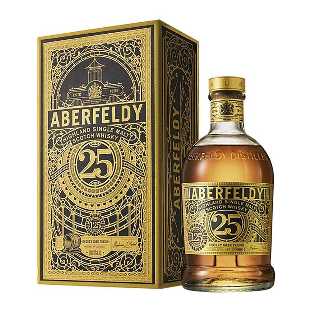 Aberfeldy 25 Years 46° 70 cl + GBX (4 botellas)