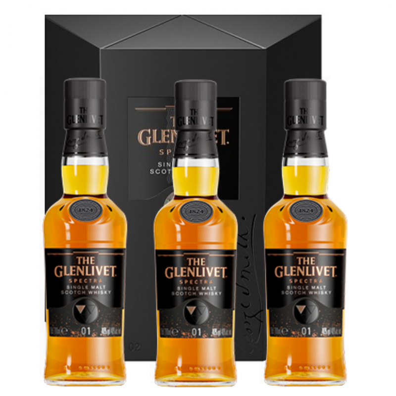Glenlivet Spectra 40° 3 x 20cl + GBX (6 paquetes de 3 botellas)