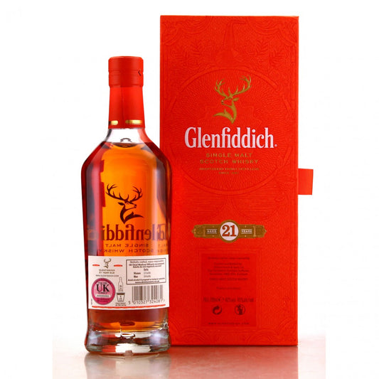 Glenfiddich 21 Years Reserva Rum Cask Finish 43.2° 70 cl + GBX (3 botellas)