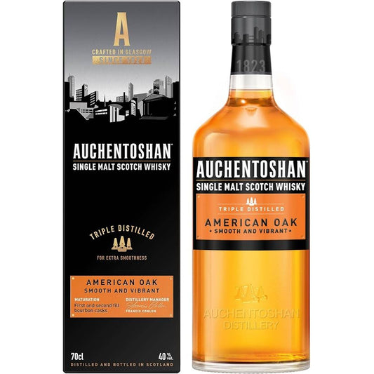Auchentoshan American Oak 40° 70 cl + GBX (6 botellas)