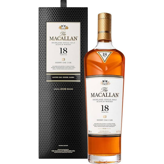 Macallan 18 Years Sherry Oak 43° 70 cl + Estuche (6 botellas)