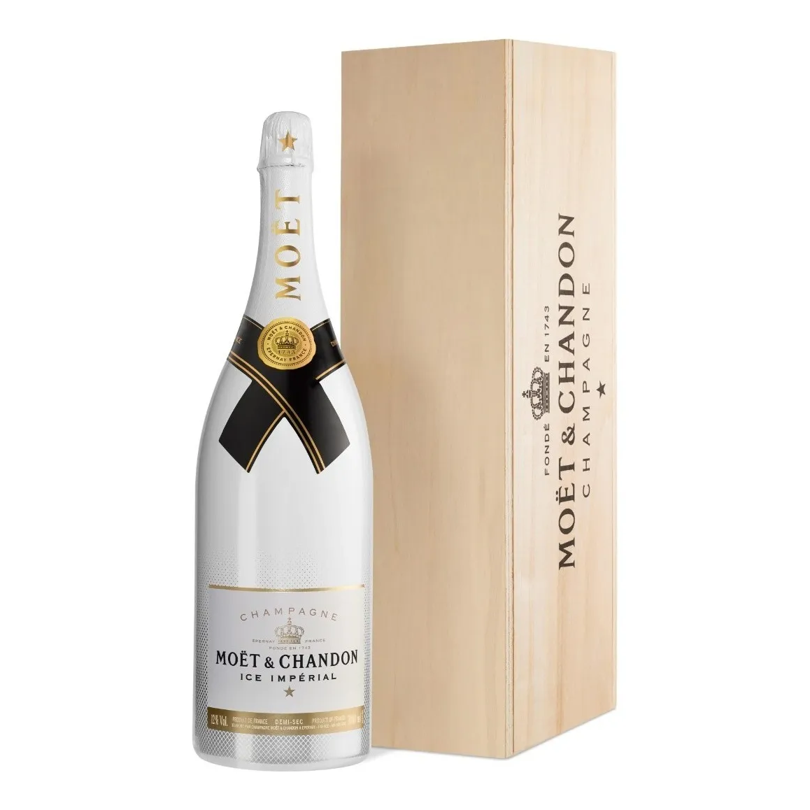 Moët & Chandon ice imperial Jérobam 3L  + Caja de Madera