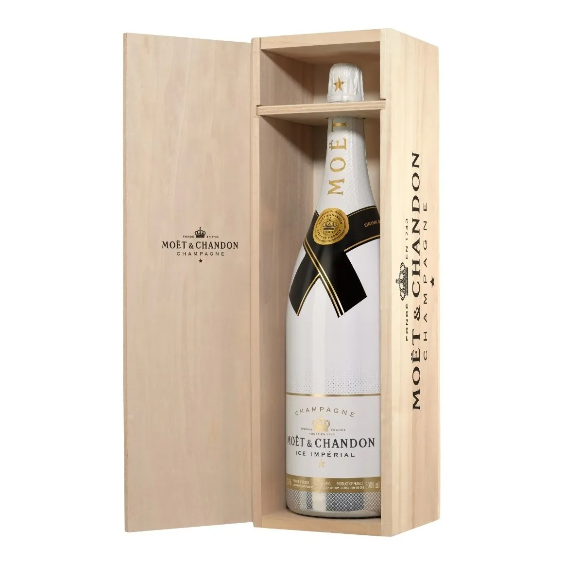Moët & Chandon ice imperial Jérobam 3L  + Caja de Madera