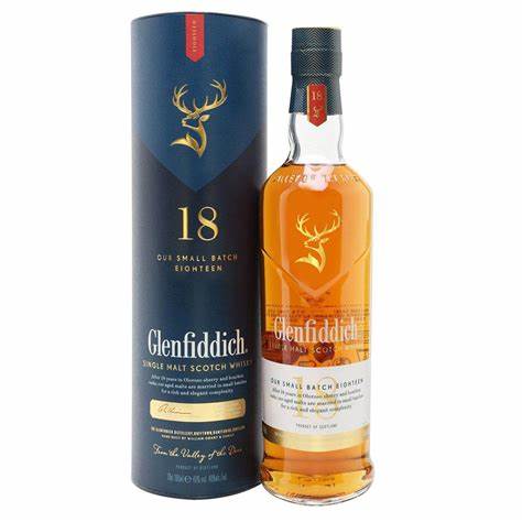 Glenfiddich 18 YO Our Small Batch Whisky 40% 70cl + GBX (6 botellas)