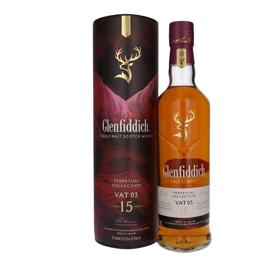 Glenfiddich Perpetual Collection VAT N°3 15 Years 50,2° 70 cl + GBX (12 botellas)