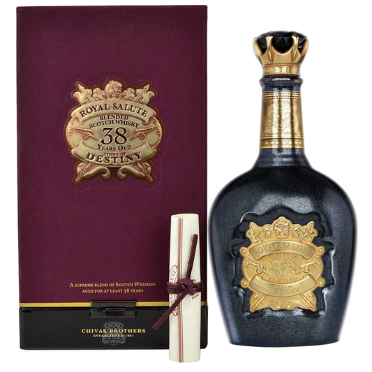 Chivas Regal Royal Salute 38 Years Stone of Destiny 40° 50 cl + GBX (6 botellas)