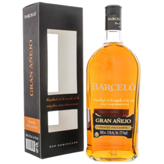 Barcelo Gran Anejo 37.5% 100cl + GBX (6 botellas)