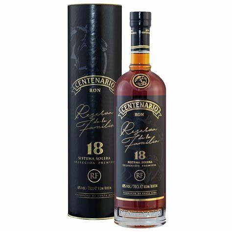 Centenario Reserva Familiar 18 Years 40° 70 cl + GBX (6 botellas)