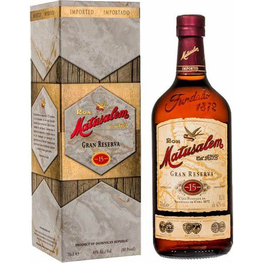 Matusalem 15 YO Rum 40% 70cl + GBX (6 botellas)