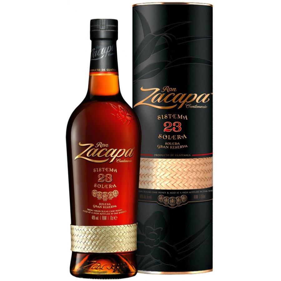 Zacapa Centenario 23 + 6 Coasters 40° 70 cl + Wooden  GBX (6 botellas)