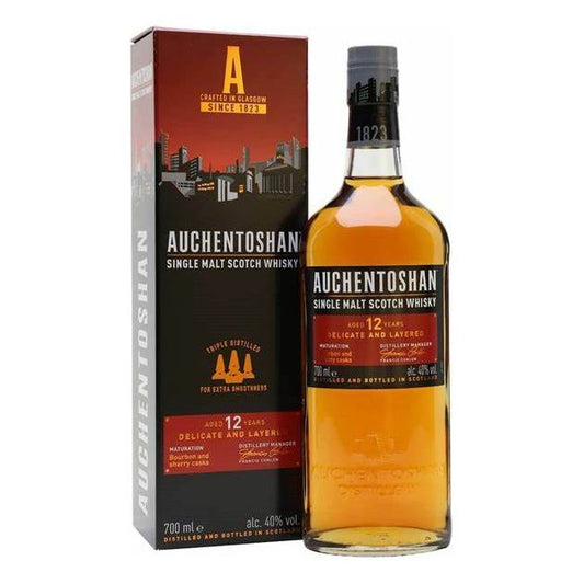 Auchentoshan 12 Years 40° 70 cl + GBX (6 botellas)