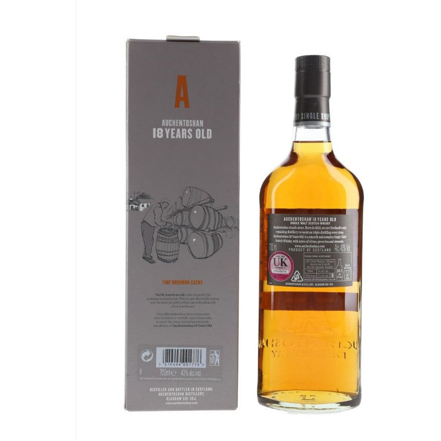 Auchentoshan 18 Years 43° 70 cl + GBX (6 botellas)