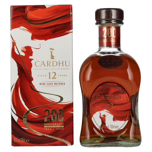 Cardhu 12 Years 200 Anniversary Wine Cask Edition 40° 70 cl + GBX (6 botellas)