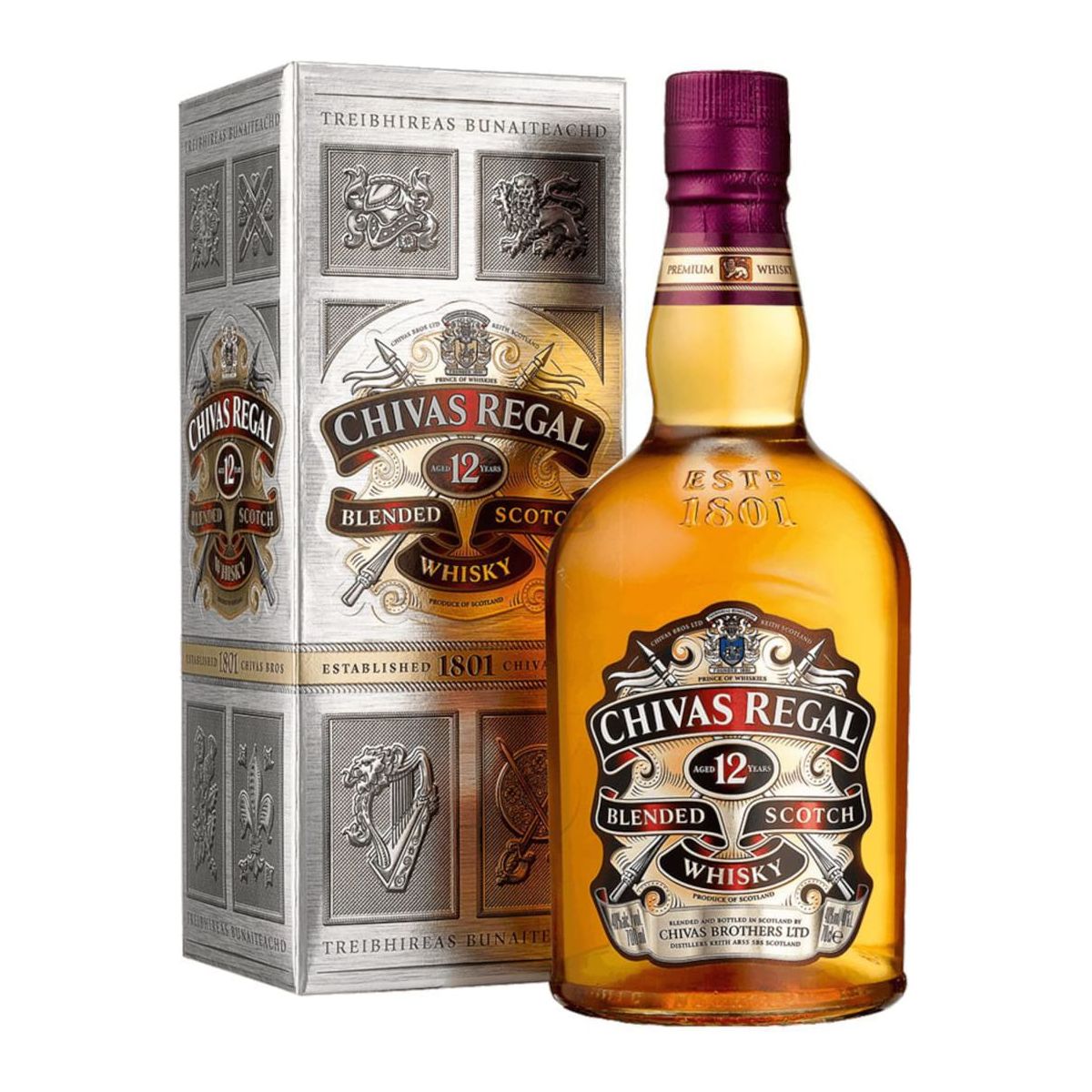 Chivas Regal 12 Years 40° 70 cl (6 botellas)