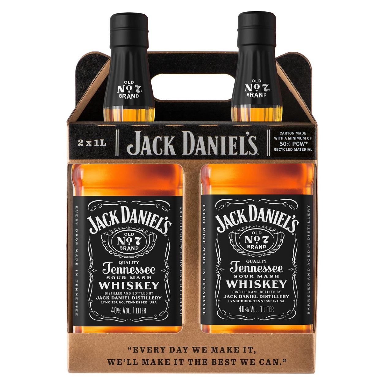 Jack Daniels Bourbon 40% 200cl (Twin Pack) (6 bottles)