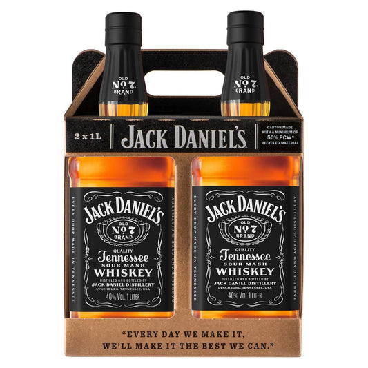 Jack Daniels Bourbon 40% 200cl (Twin Pack) (6 botellas)