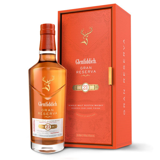 Glenfiddich 21 Years Reserva Rum Cask Finish 40° 70 cl + GBX (3 botellas)