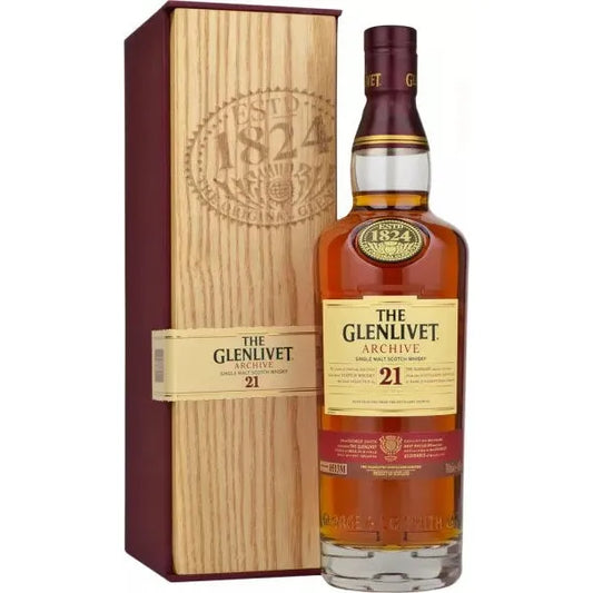 Glenlivet 21 Years 43° 70 cl + GBX (3 botellas)