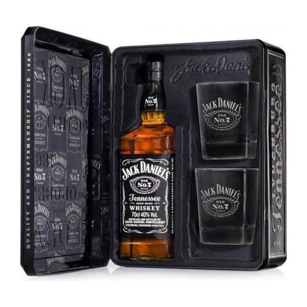 Jack Daniel's Old N°7 + 2 glasses Edition 2024 40° 70 cl + GBX (6 bottles)