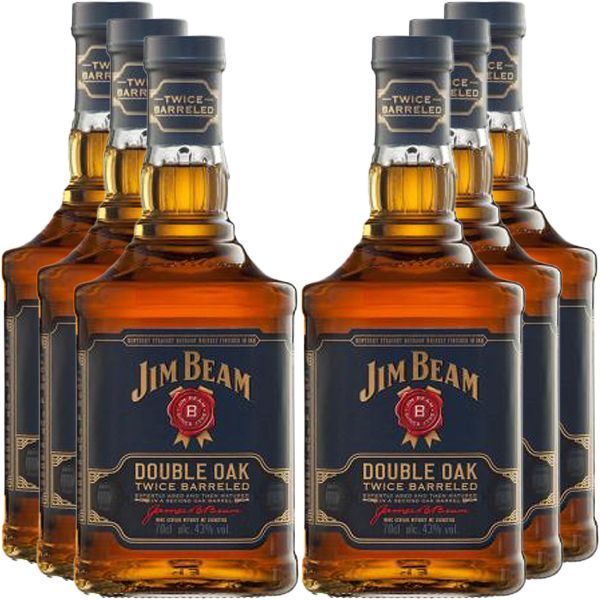 Jim Beam Double Oak 43° 70 cl (6 botellas)