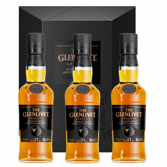 Glenlivet Spectra 40° 3 x 20cl + GBX (6 paquetes de 3 botellas)